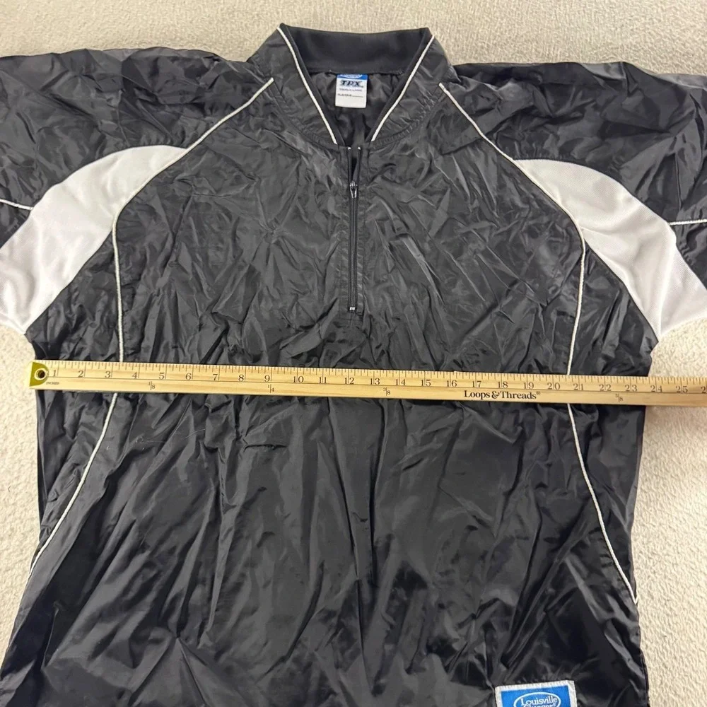 Louisville Slugger TPX Windshirt Youth XL Black Good 1/4 Zip Short Sleeve